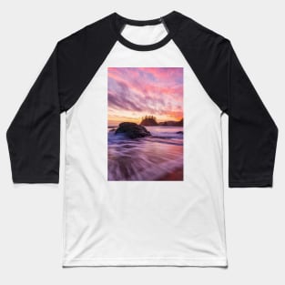 The Beach at Sunset Baseball T-Shirt